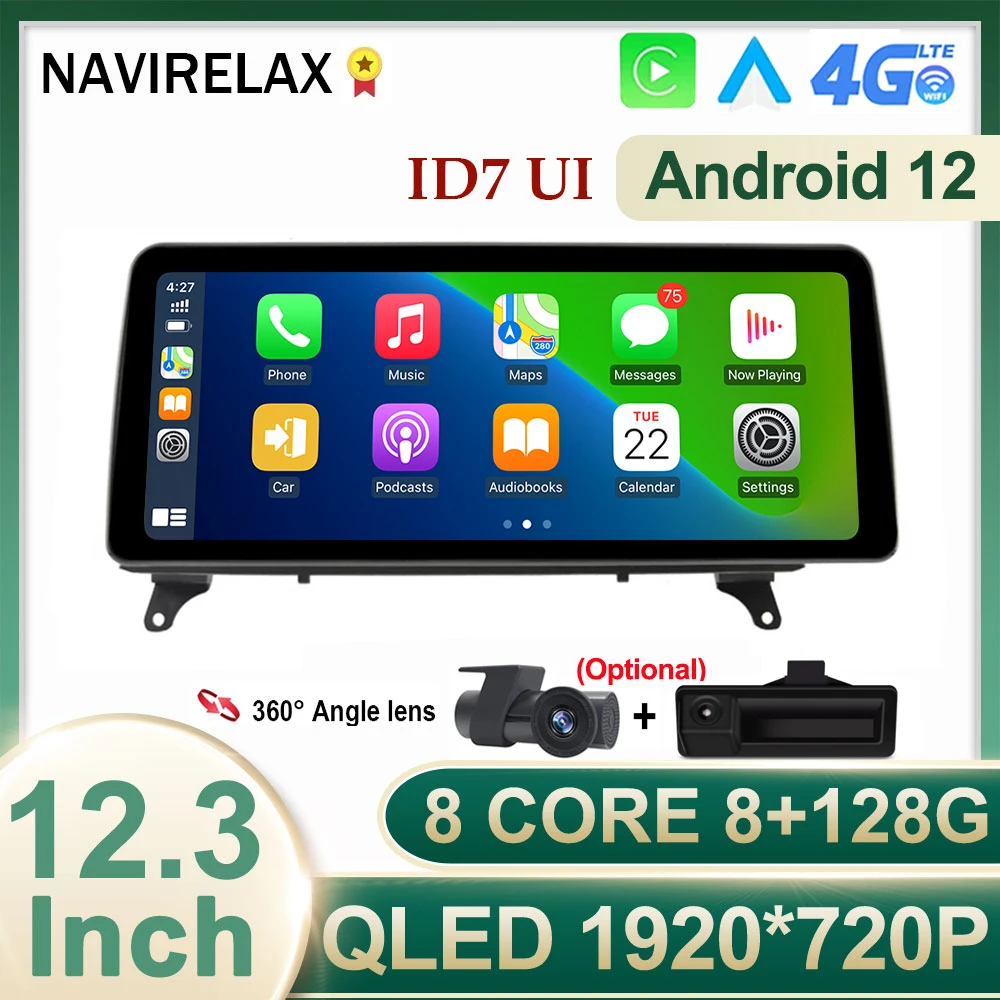 Автомобильный DVD-плеер 12 3 дюймов Android для BMW X5 E70 X6 E71 RHD 2007-2013 блок системы CCC CIC