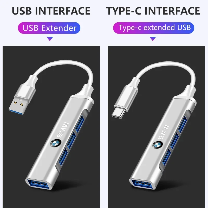 X4 X5 X6 Для BMW Новый 4IN1 Тип C к USB A 3.0 HUB Высокоскоростной многопортовый
