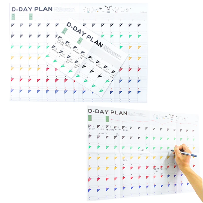 2022 настенный календарь планировщик на год ежедневный план бумага с листами