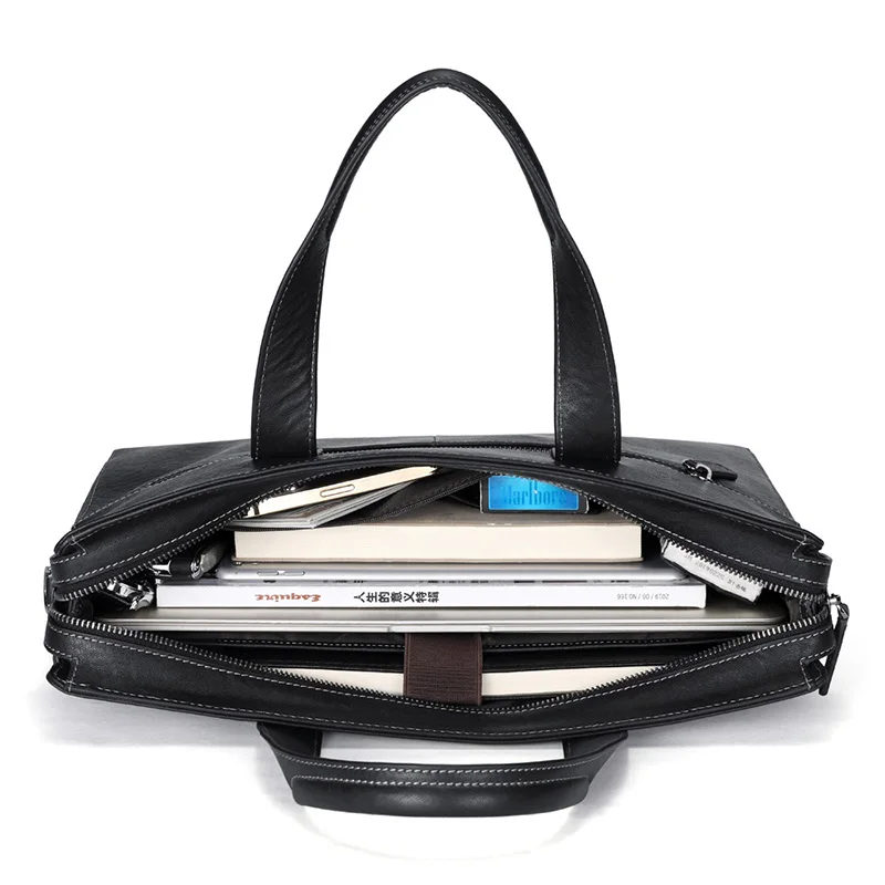 Мужские сумки-портфели деловая сумка из натуральной кожи сумки через плечо