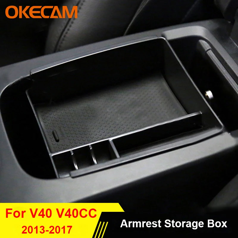 Контейнер для хранения центральной консоли из АБС-пластика для Volvo V40 V40CC 2013-2017, органайзер, контейнер, поддон, аксессуары Контейнер для хранения центральной консоли из АБС-пластика для Volvo V40 V40CC 2013-2017, органайзер, контейнер, поддон, аксессуары