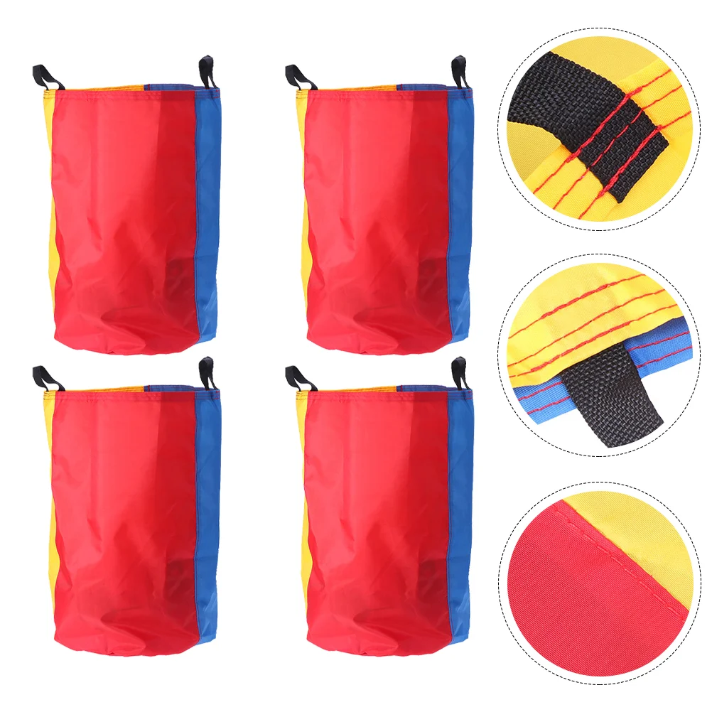 

4pcs Interesting Durable Colorful Race Bag Sack Party Supplies for Camping BBQ Children