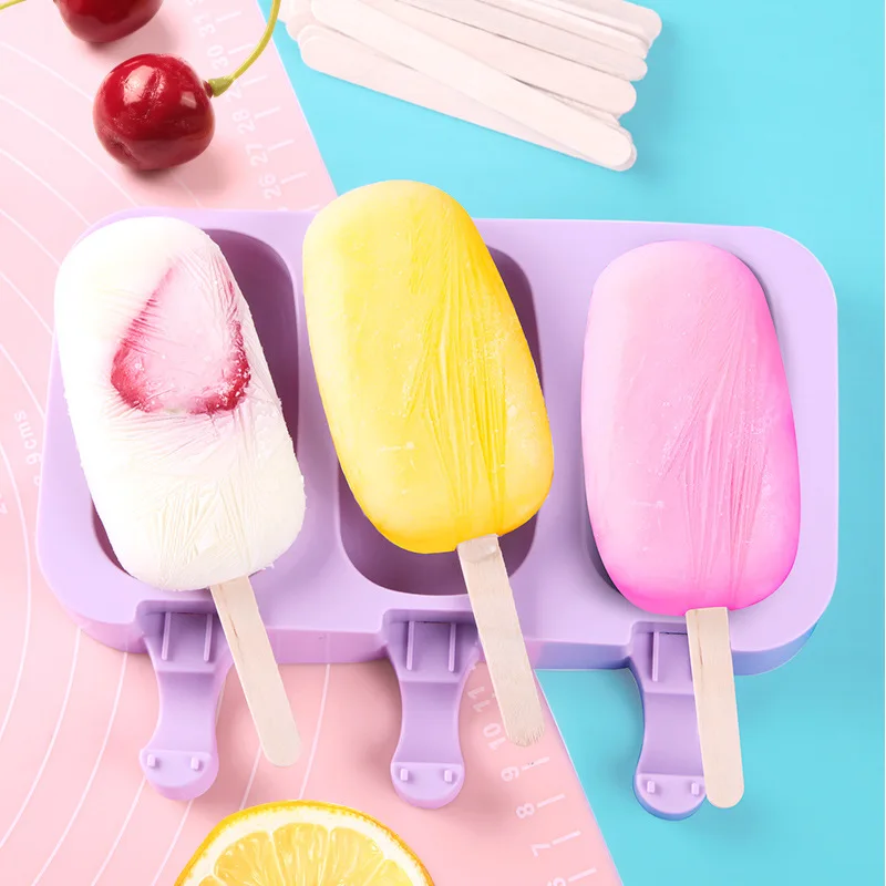 

Kitchen Accessories Silicone Popsicle Mold Ice Cream Molds Cake Moulds DIY Homemade Cartoon Shape Ice Cream Moulds Maker Trays