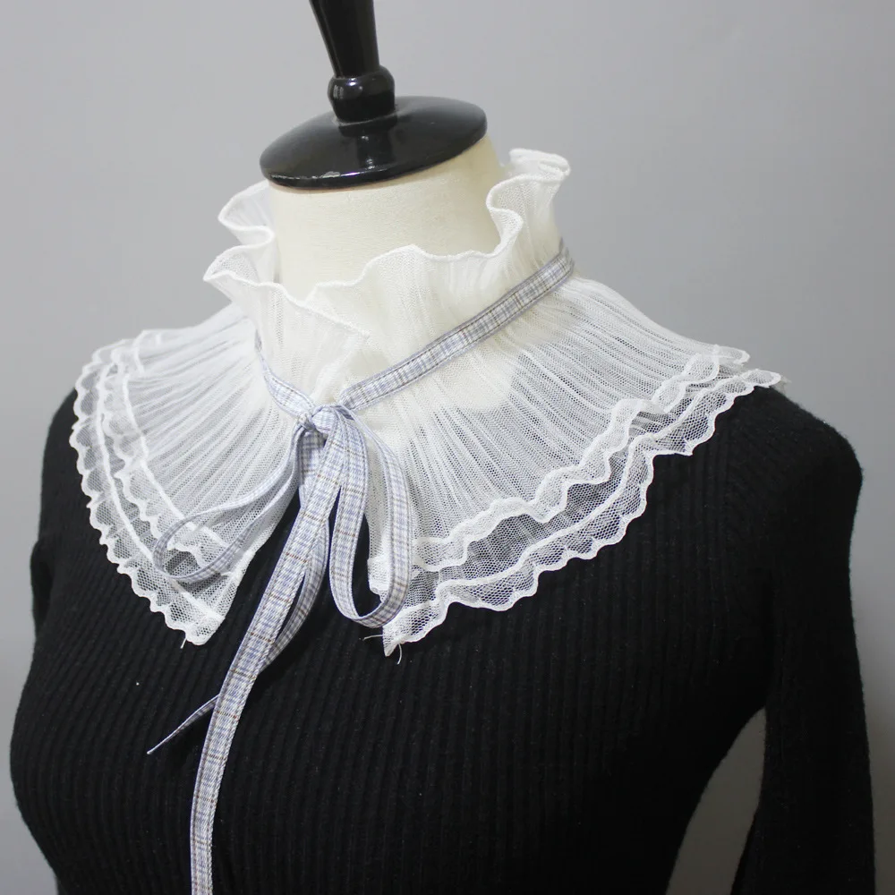 

Кружевные оборки, искусственный воротник, осенний свитер, блузка, топы, рубашка, съемные плечевые повязки, шаль, искусственный воротник, фуакс, воротник, декоративные