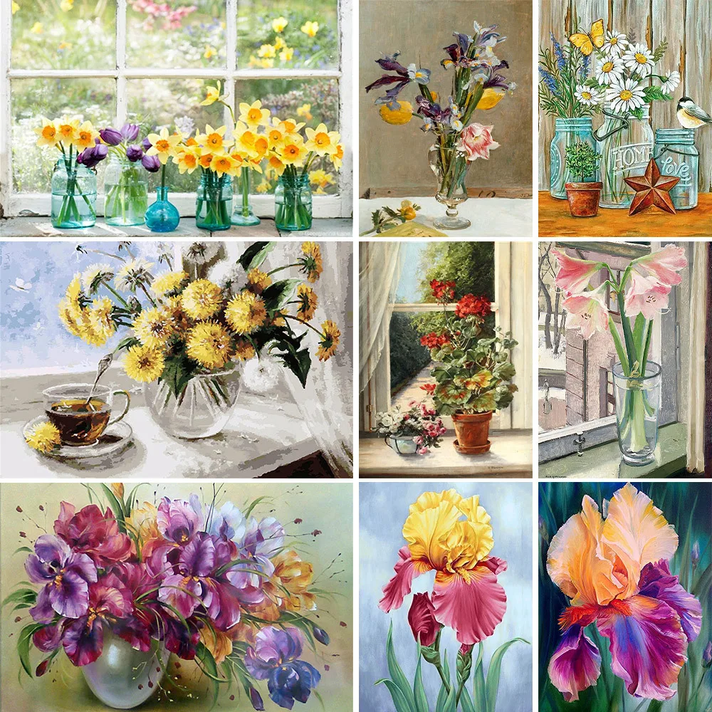 

Картина для вышивки крестиком из мультфильма «цветы»