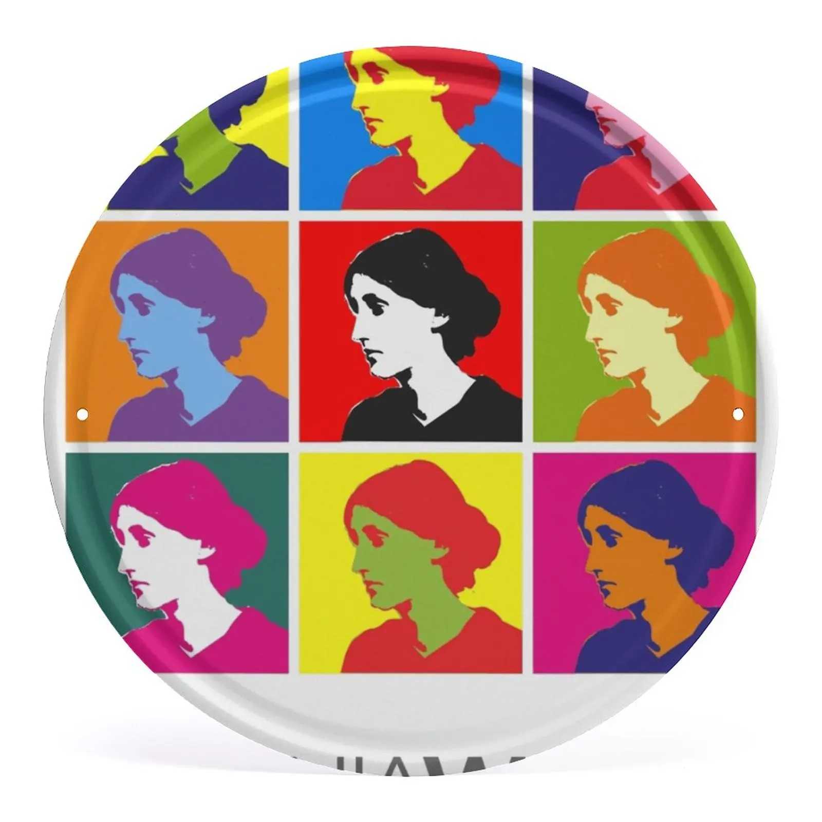Virginia Woolf Pop - Art портретный Плакат Металлический Знак Декор жестяной знак
