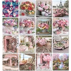 Алмазная мозаика цветы, круглой формы