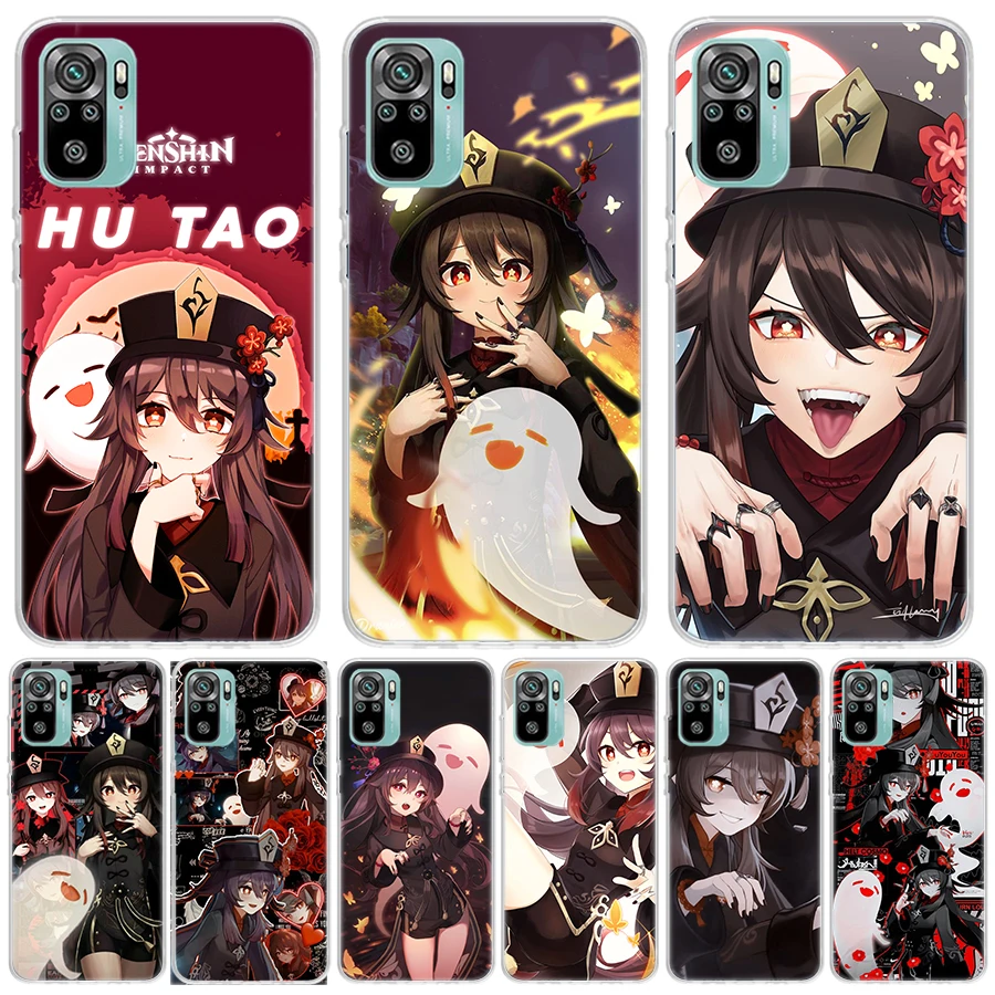 Ударопрочный чехол HuTao Genshin для Xiaomi Redmi 10 12 10A 10C 12C 9 9A 9C 9T телефона 8 8A 7 7A 6 6A S2 K20 K30 K40 Pro
