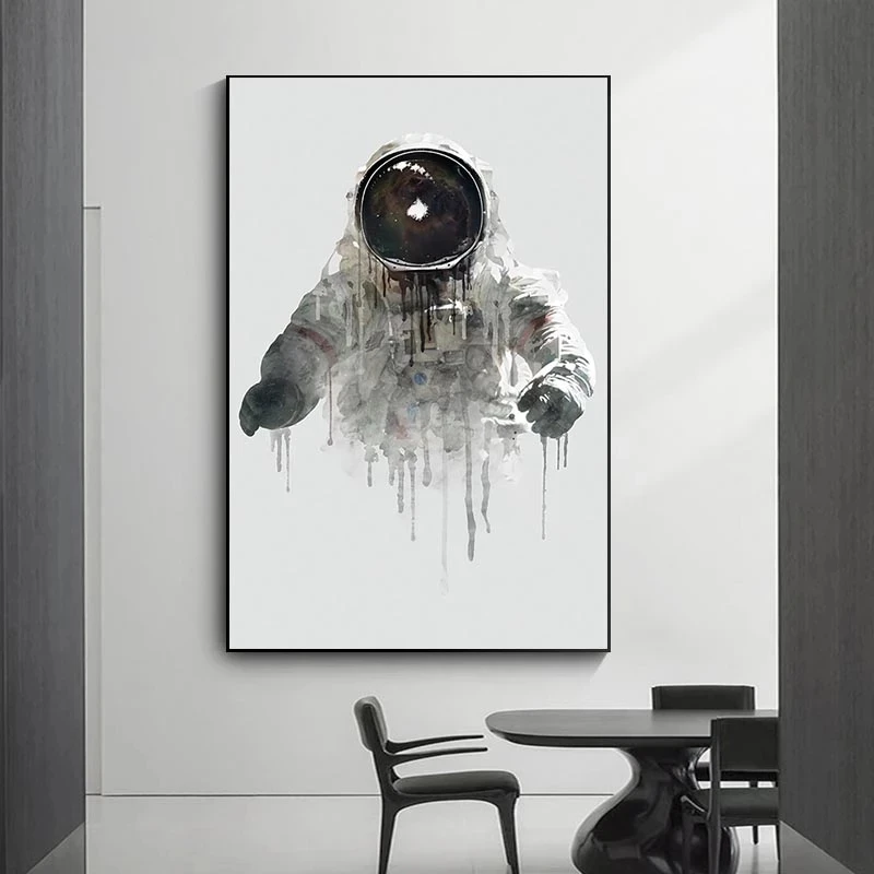 

Home Decoration Astronaut Watercolour Painting Wall Art HD Print Modern Cosmonaut Poster Canvas Cuadros Modular Picture For Gift