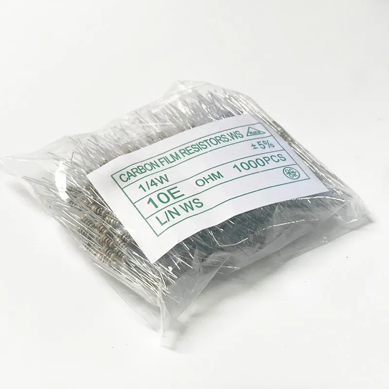Карбоновый пленочный резистор 1R ~ 10M 0R 10R 100R 220R 330R 1K 2 K 3 4 7 10K 22K 47K 100K 1M 0 10 100 220 330 Ом
