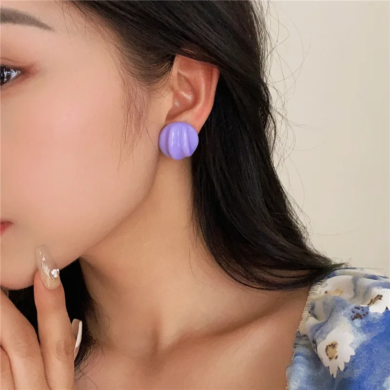 Летние серьги Draweye карамельных цветов для женщин Акриловые корейские модные