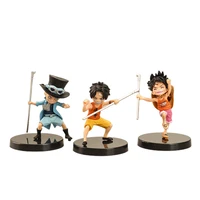anime one piece monkey d luffy portgas%c2%b7d%c2%b7 ace sabo monkey d luffy action figure collection model decorations birthday gift