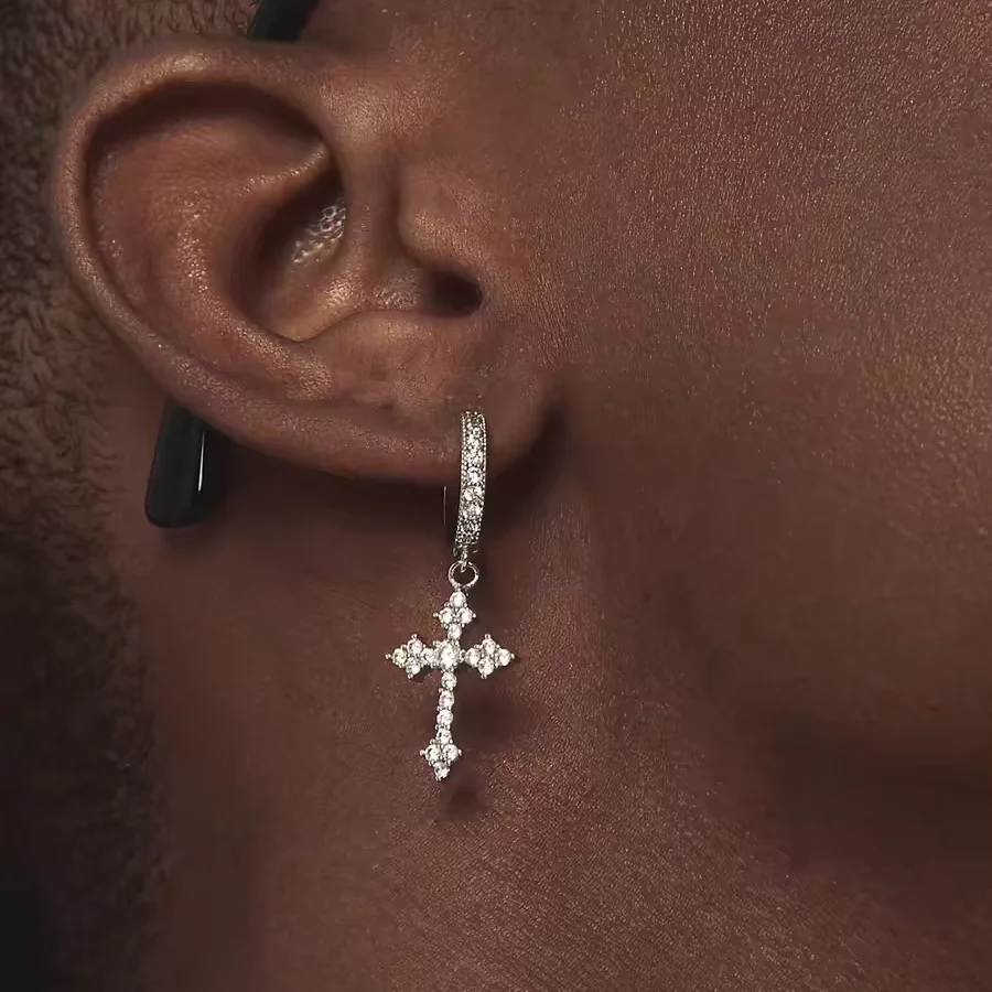 Крутые мужские серьги в стиле хип-хоп с микроасфальтированными серьгами 5А