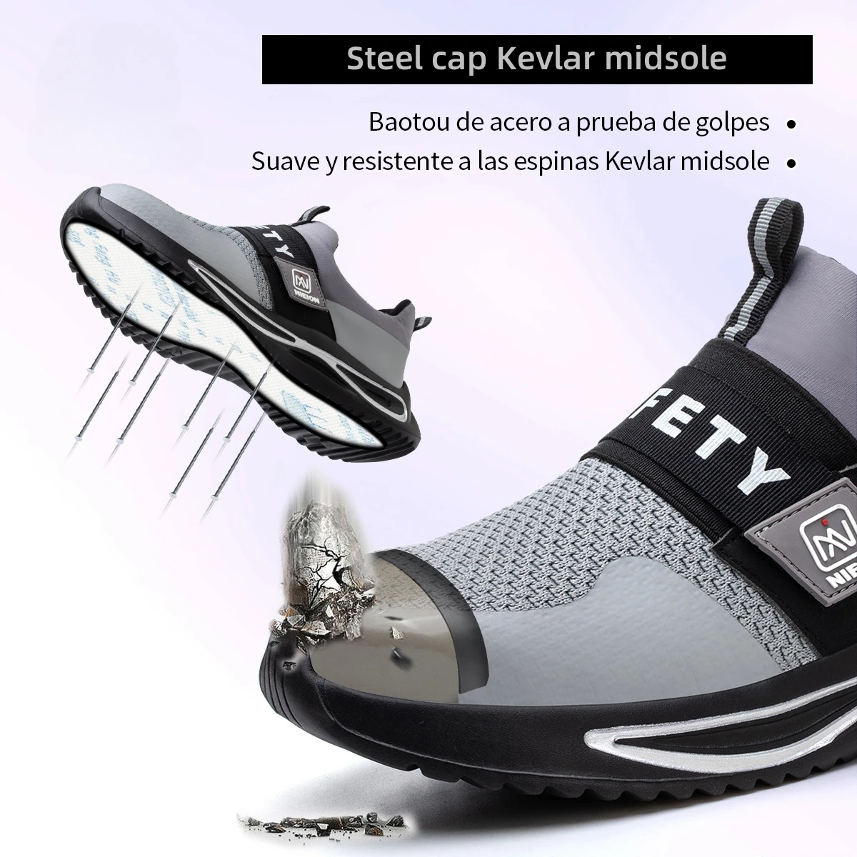 Новые мужские защитные ботинки непрокалываемые рабочие легкие дышащие