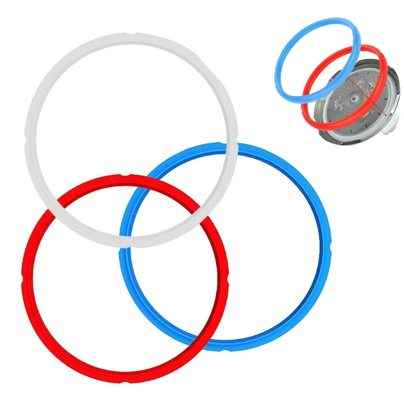 

D0AB Replacement Sealing Rings for Pressure Cooker Replacement Silicone Sealing Gasket Kit 8Qt 3Qt Best Airtight Leak-proof