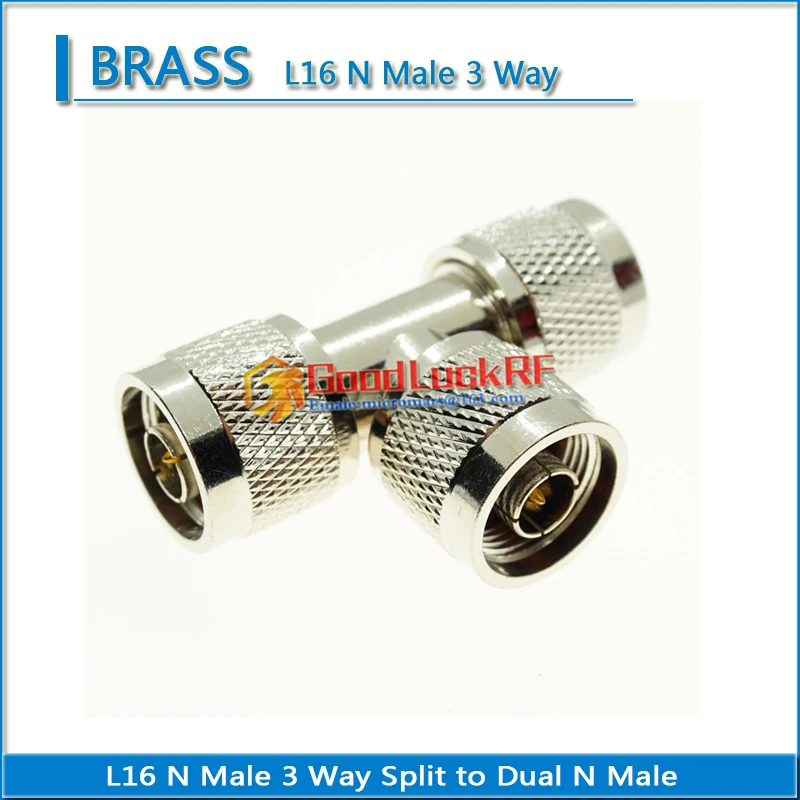 Трехсторонний коаксиальный разветвитель L16 N адаптер разъем T-Type папа на 2 двойных