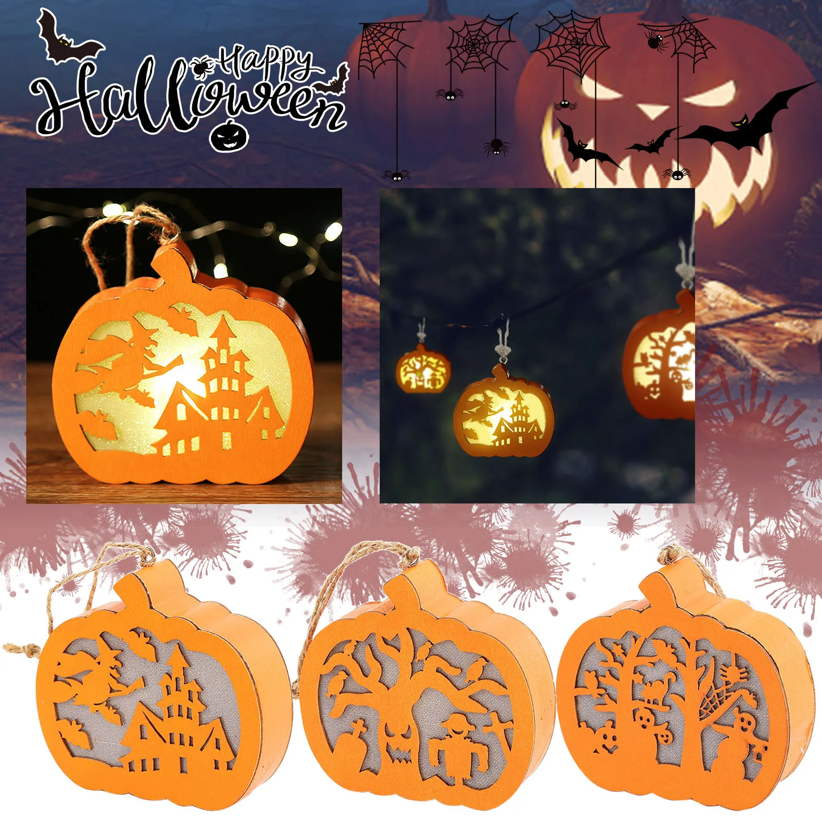 

Для подвешивания, длинное Пятнистое стекло, кошка, окно, мини-украшения для маленького дерева, Хэллоуин, искусственное украшение, кулон, кре...