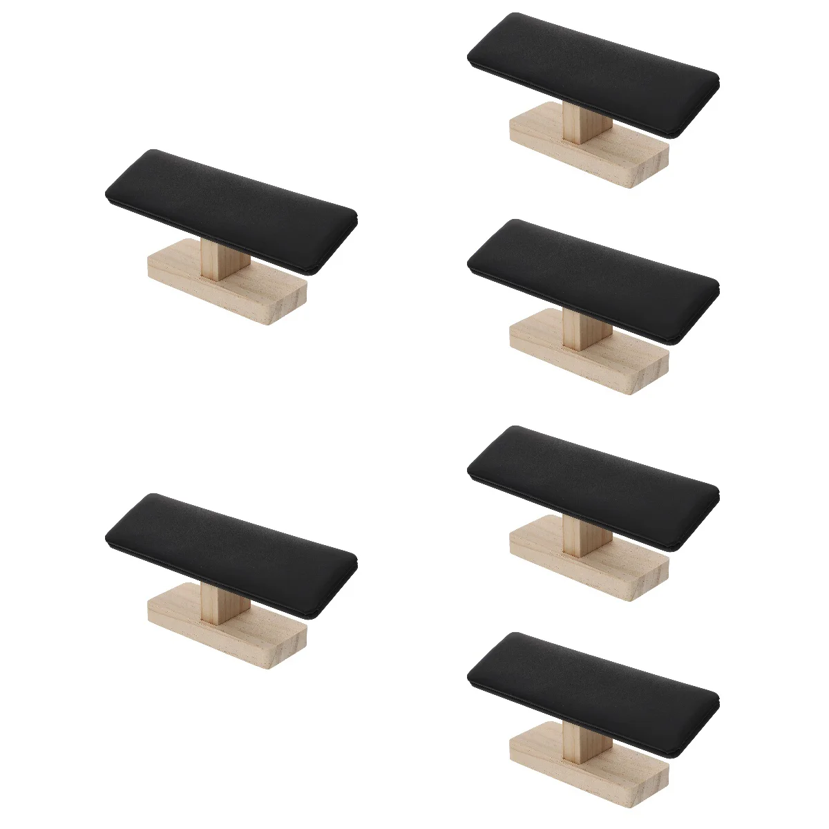 

6 PCS Wooden Drawer Storage Rack Jewelry Organizer Stand Display Necklace Holder Bracelet Bar