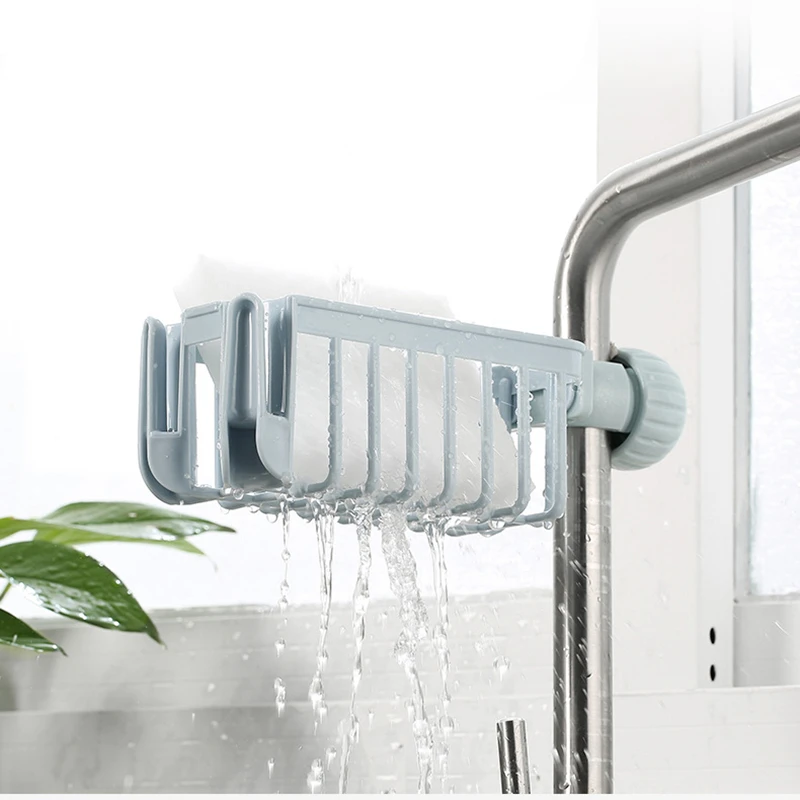 

Kitchen Faucet Sink Basket Rack Drain Sponge Holder Shelf Organizer Bathroom Drying Hanging Rack Accessories For Cleaning Cloth