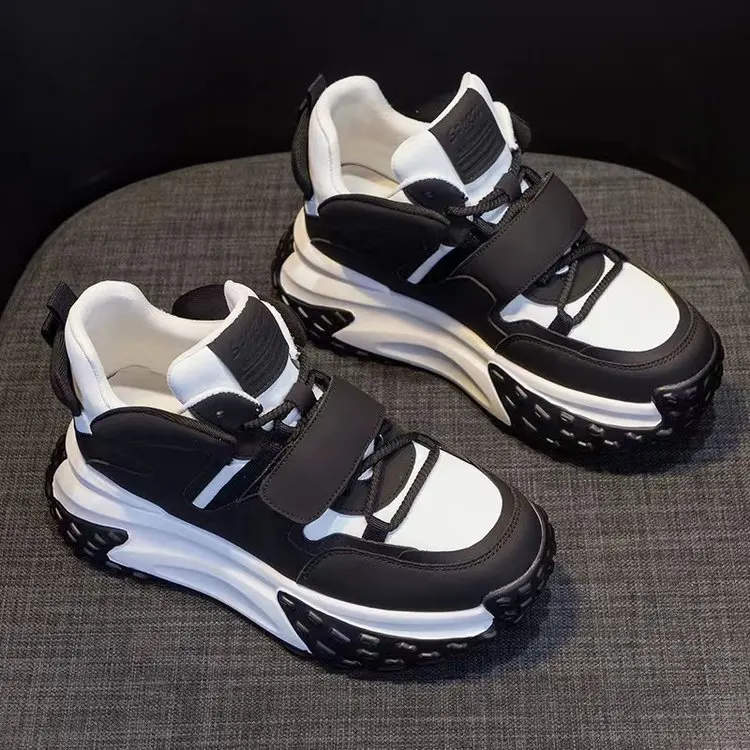 

Женские высокие кроссовки из хлопка, повседневные универсальные кроссовки на платформе в Корейском стиле для занятий спортом на открытом в...