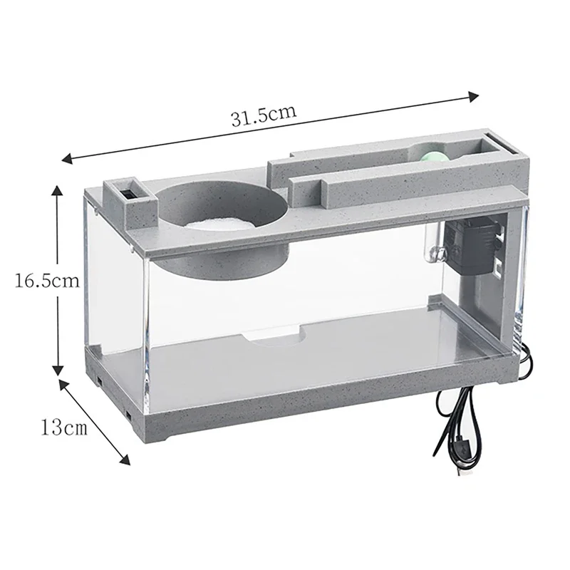 Аквариум с микроландшафтом и бесшумным водяным насосом бесшумный USB-фильтр