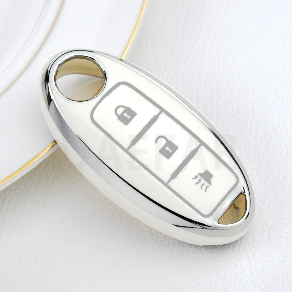 

Для Nissan Leaf Micra Qashqai J11 J10 X Trail T32 Versa Note, чехол-брелок для ключей, 3 кнопки, ТПУ, аксессуары для автомобильных ключей