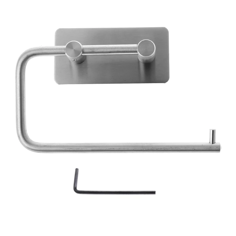 

N58C Stainless Steel Towel Dispenser Roll Tissue Toilet Paper Holder Self Adhesive
