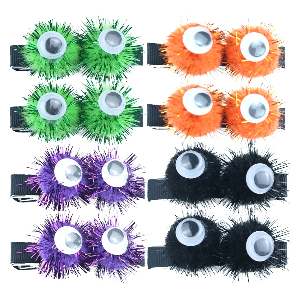 

4 Pairs Eyeball Hairpins Durable Decoration Props Hair Accessories for Party