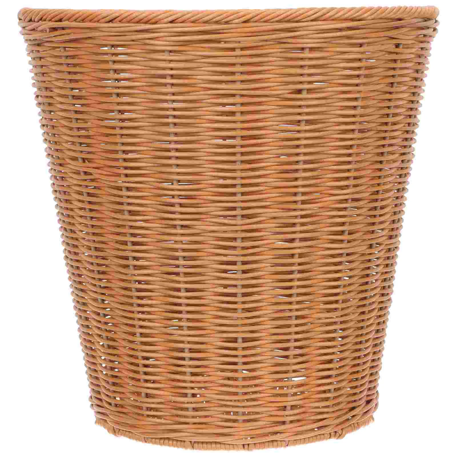 

Basket Trash Waste Rattan Garbage Kitchen Wicker Can Containers Storage Bin Woven Seagrass Laundry Baskets Bins Pot Hyacinth