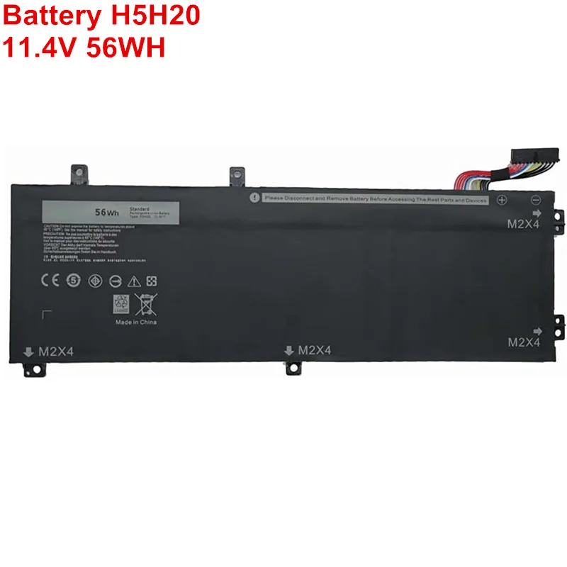 

Xichen 11.4V 56WH Genuine Original H5H20 Laptop Battery For Dell XPS 15 9550 9560 9570 7590 Precision 5510 5520 5530 5540 6Cell