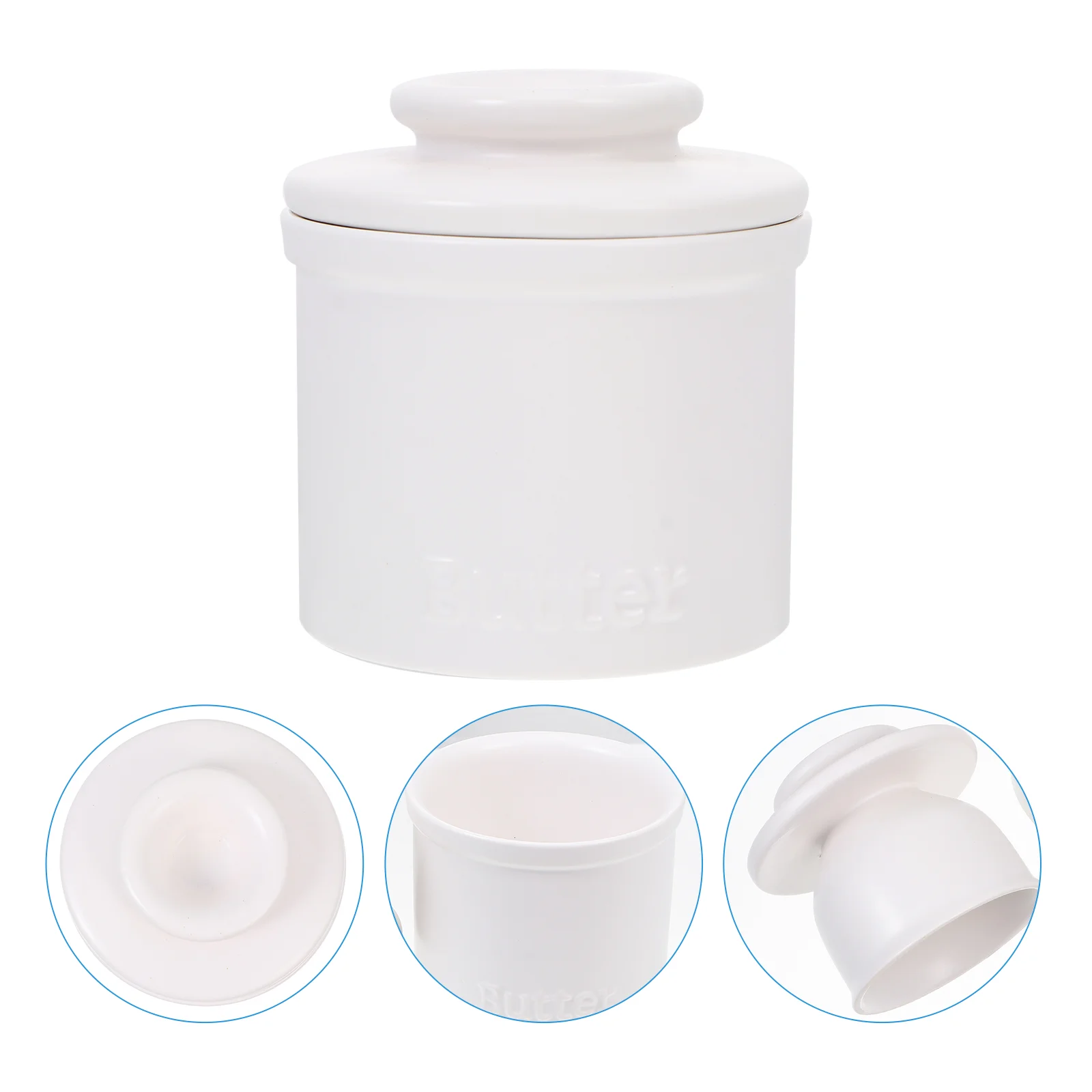 

Butter Jar Cream Container Ceramic Storage Cake Kitchen Cheese Food Ceramics Holding
