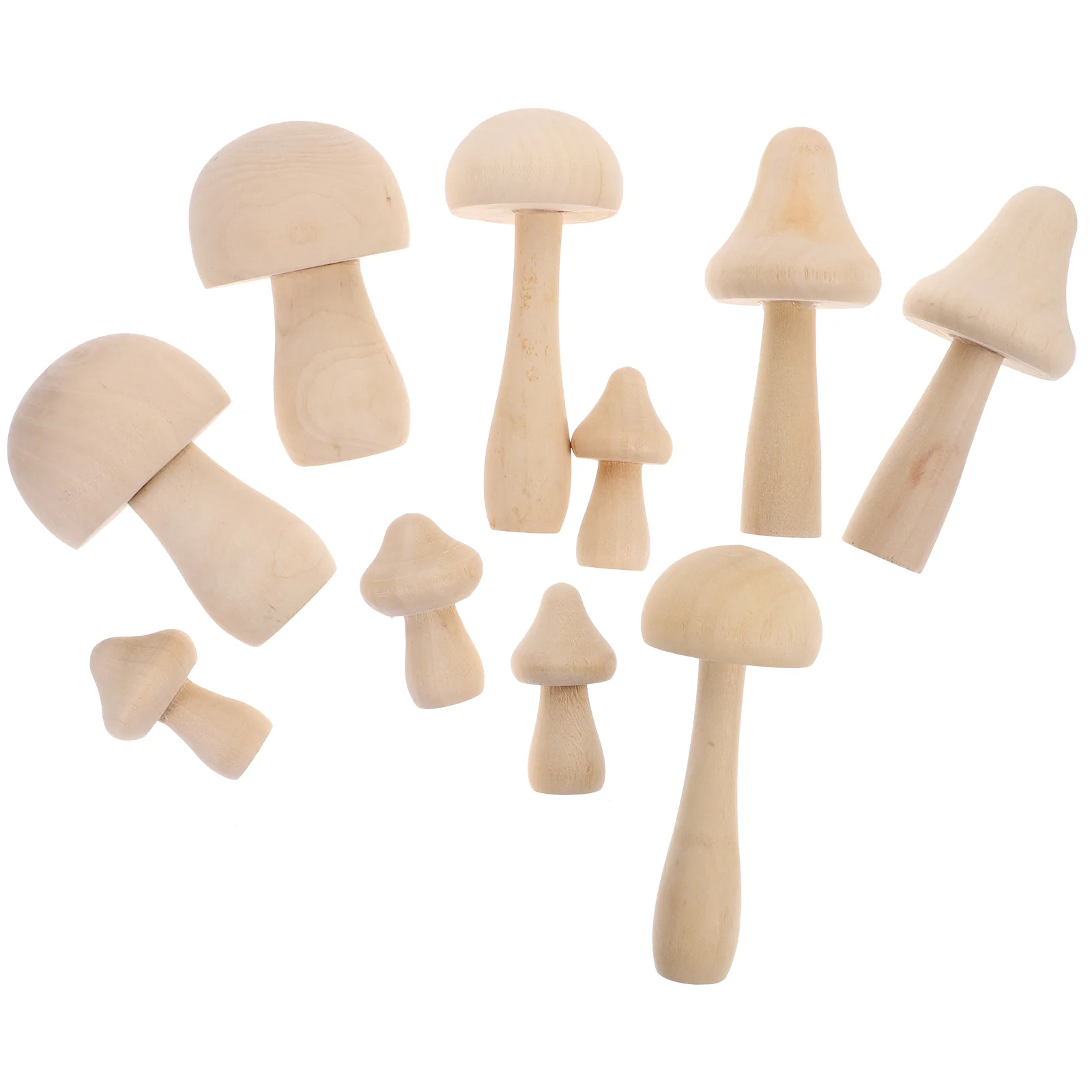 

10pcs Unpainted Mushroom Crafts DIY Graffiti Mushroom Adornments