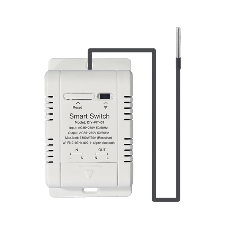 Умный переключатель температуры Ewelink WIFI 20A с датчиком мониторинг в реальном