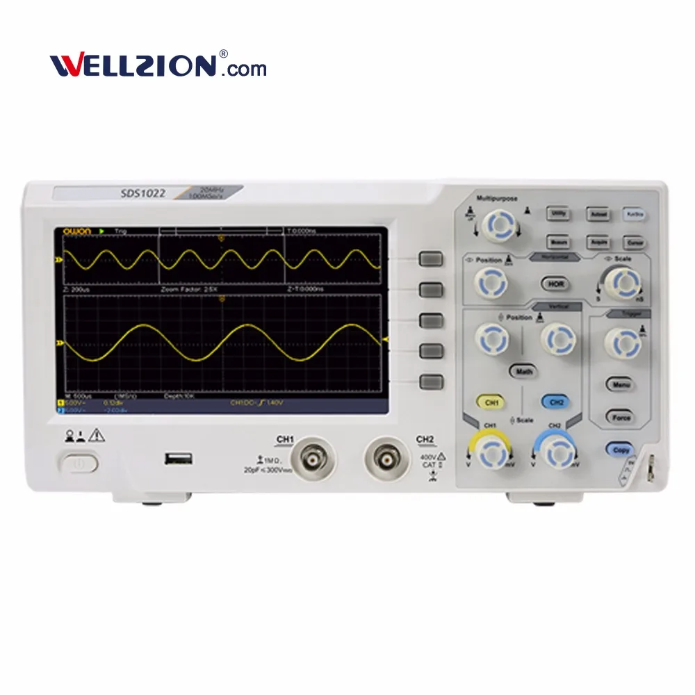 

SDS1022,20MHz Dual Channel Digital Oscilloscope