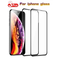 9d tempered glass screen protector 3 pieces full coverage for iphone 7 8 6 6s plus x xr xs max se 5 11 12 13 pro