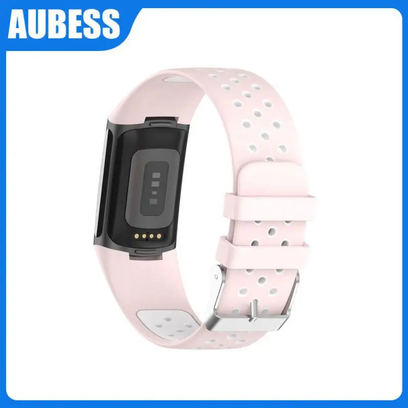 

Good Quality Material Soft Band Comfortable Strap Waterproof Ristband Charge For Fitbit Charge5 Silicone Sweatproof Double Color