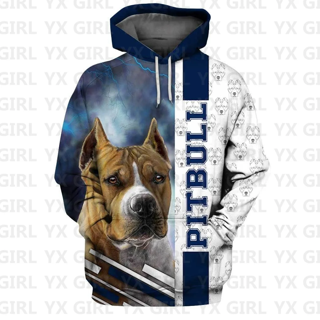 Толстовки с 3D принтом персонажа стаффордшира Бультерьера пуловеры унисекс