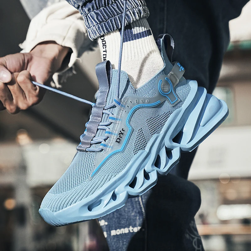 Sneakers Men Mesh Breathable Running Sport Shoes Unisex Light Soft Thick Sole Hole Couple Shoes Athletic Sneakers Women Shoes