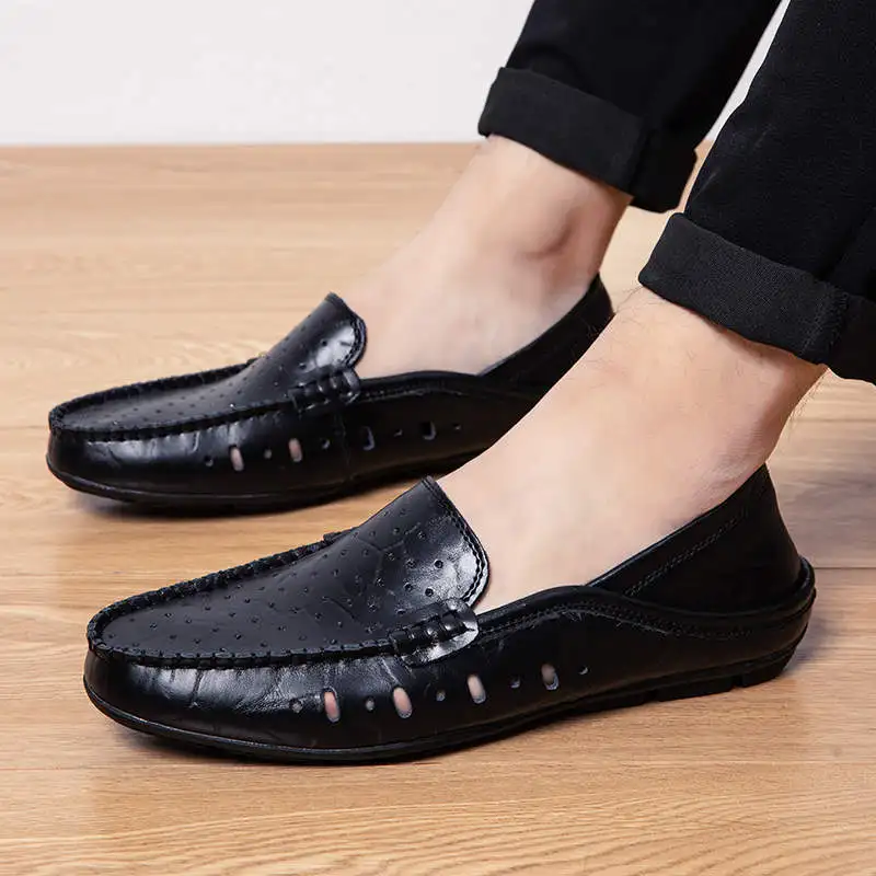 

Classical Casual Leather Shoes Running-Shoes Mens Loafers Shoes Luxury Comforters Moccasin Man Summer Sneakers For Men Tennis