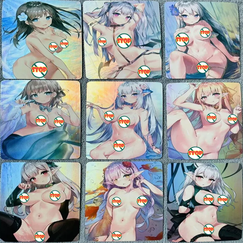 9 шт./компл. Новый Аниме One Piece Naruto Dragon Ball Rem Pretty Girl Naked Card Bundle сексуальный персонаж