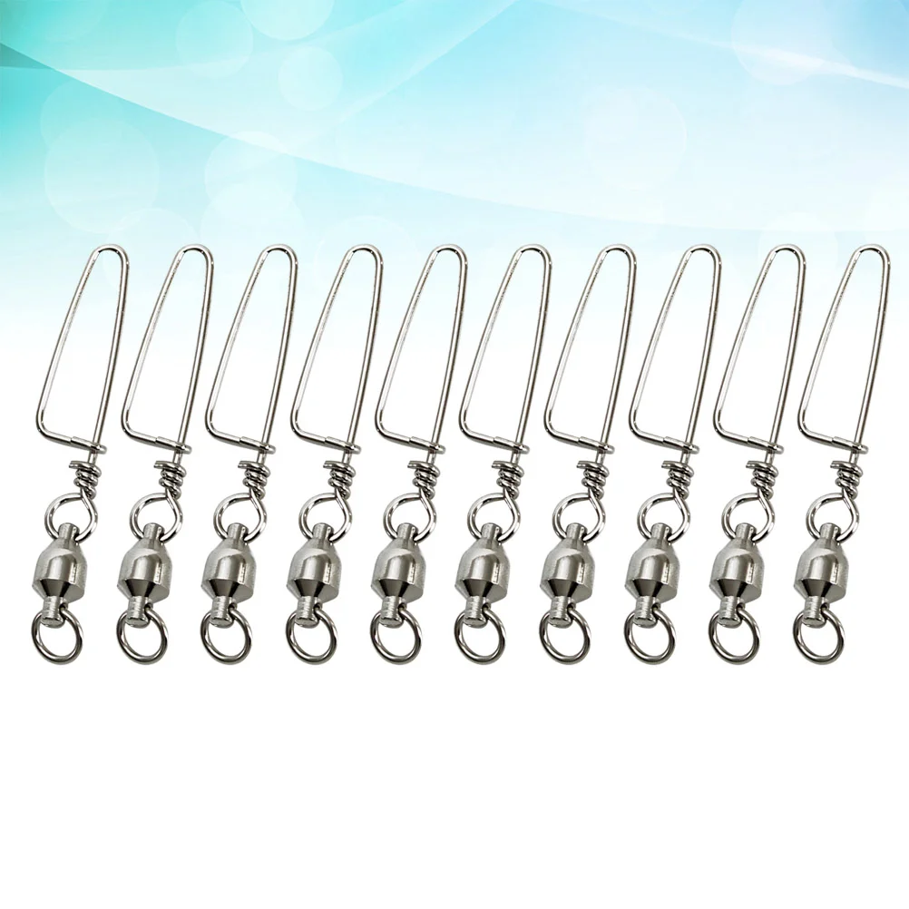 

10 Pcs Metal Snaps Fishing Snap Swivels Fishing Swivel Clip Ball Fishing Hanging Swivel Fishing Swivel Hook