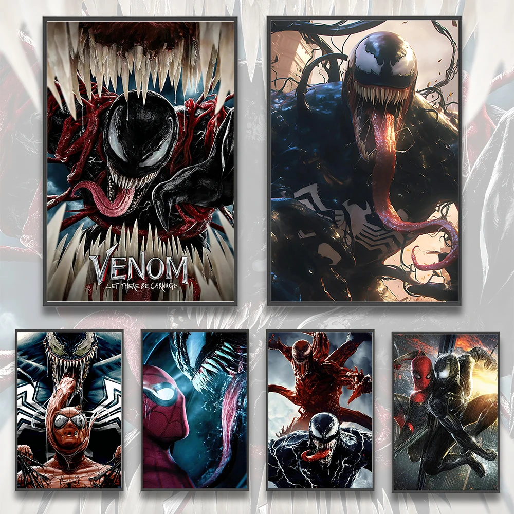 Самоклеящиеся постер с изображением Venom Mavel обои из фильма фигурки HD украшение