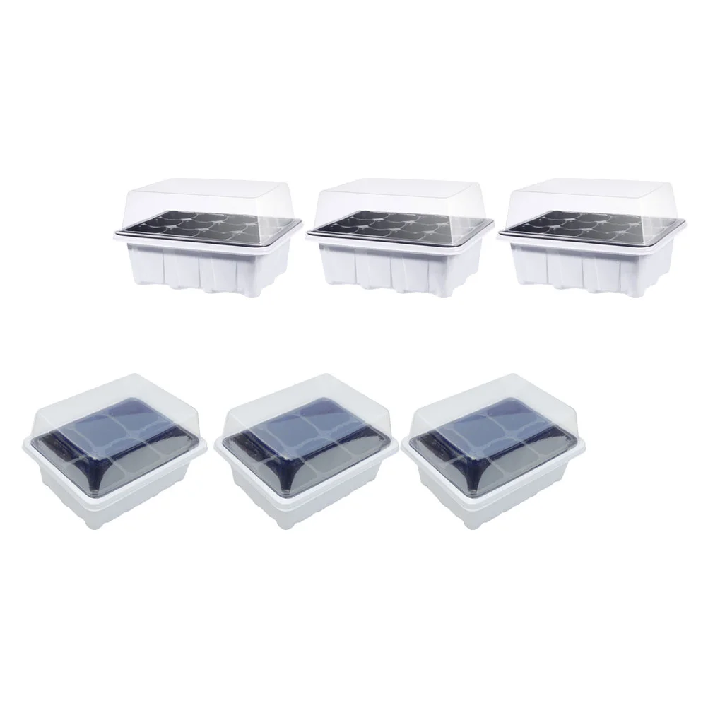

6pcs Plants Nursery Trays Plastic Vegetable Nursery Trays Growth Germination Trays