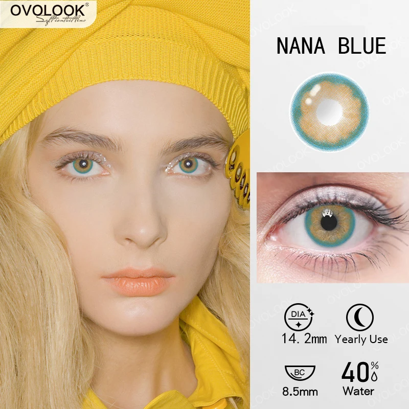 2pcs coloured contact lenses with graduated for eyes change color beautiful pupil cosmetic green and blue lens hydrogel contacts free global shipping