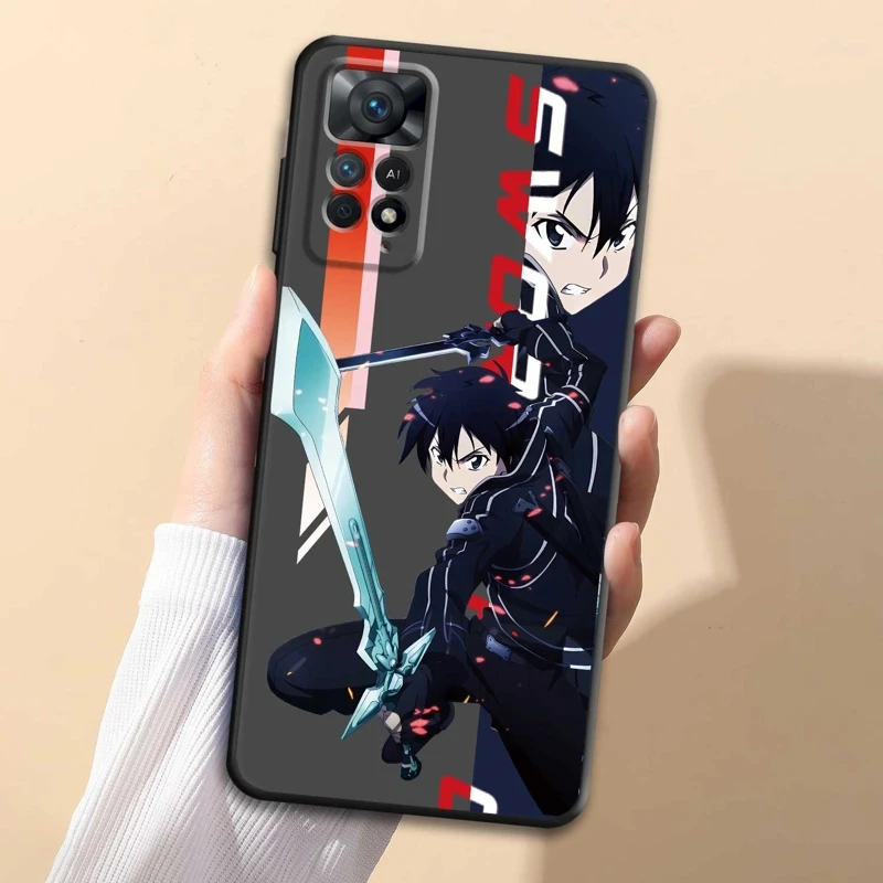 

Case Sword Art Online Kirito Yuuki Asuna Anime For Xiaomi Redmi Note 8 9 10 11 12 4G 5G Pro 9S NOTE11 11T 10S 10Pro 8T 11s