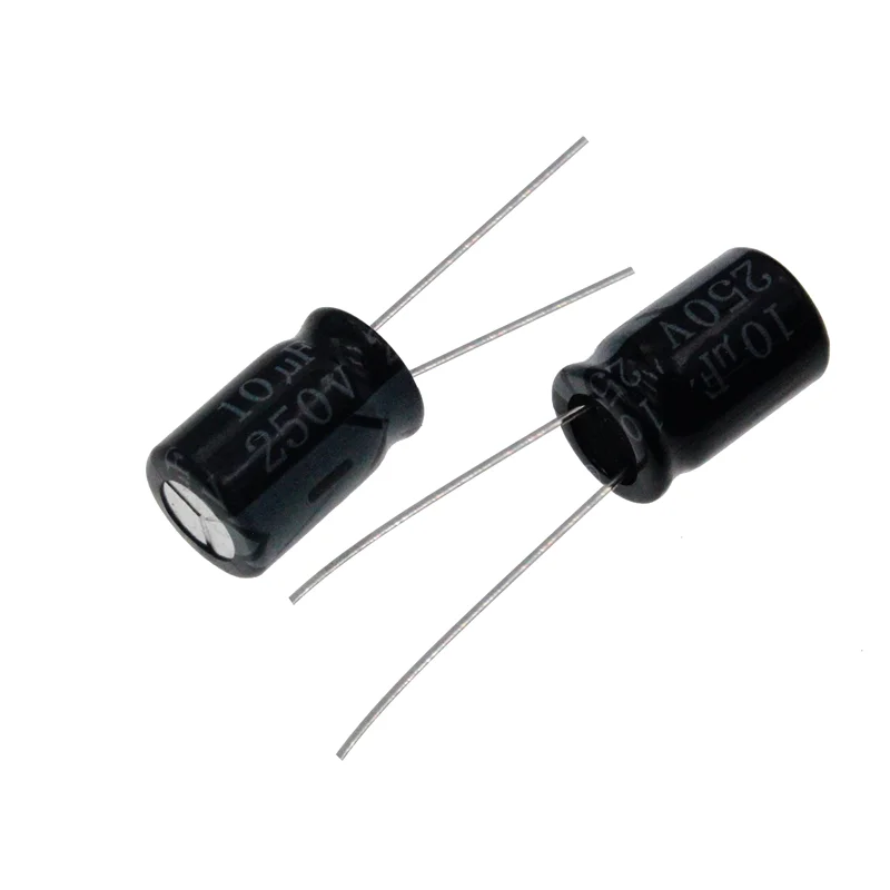 

100pcs 10uF 250V 10MFD 250WV 8*12mm Aluminum Electrolytic Capacitor Radial