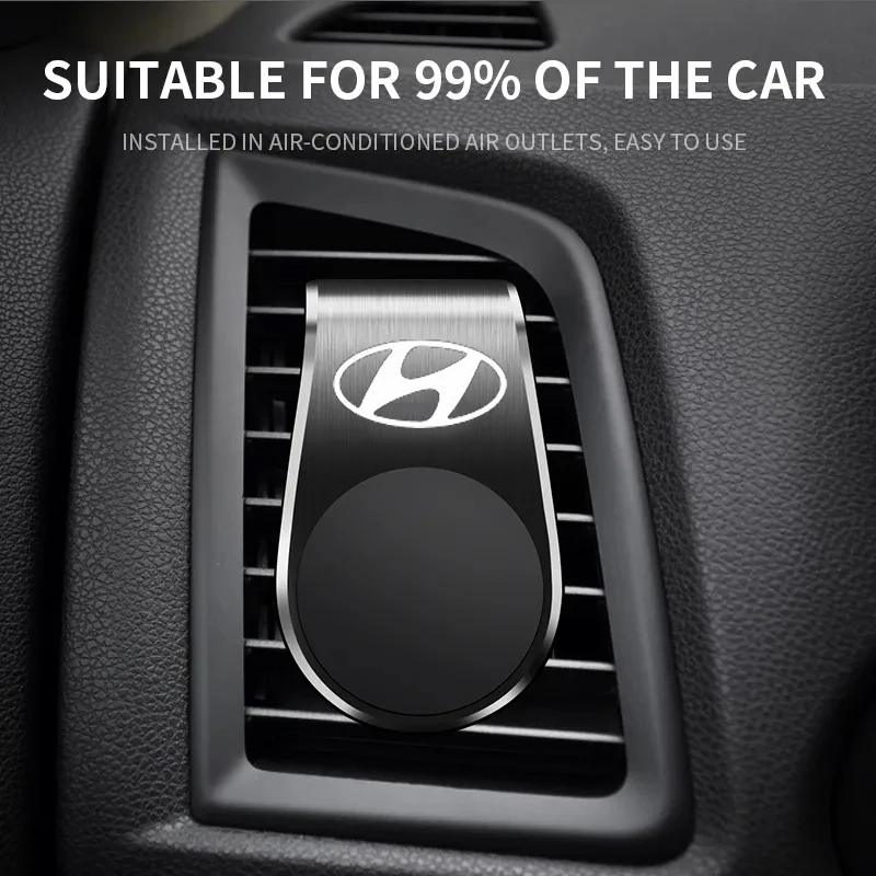 Car Mobile Metal Magnetic Phone Holder For Hyundai Tucson IX35 I30 I20 Kona Coupe Veloster I40 Genesis Creta Accessories