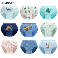 ljmofa 1 piece random kid cute brief cartoon underwear child girl designs printing strip shorts panties for baby boy 2 13y b148