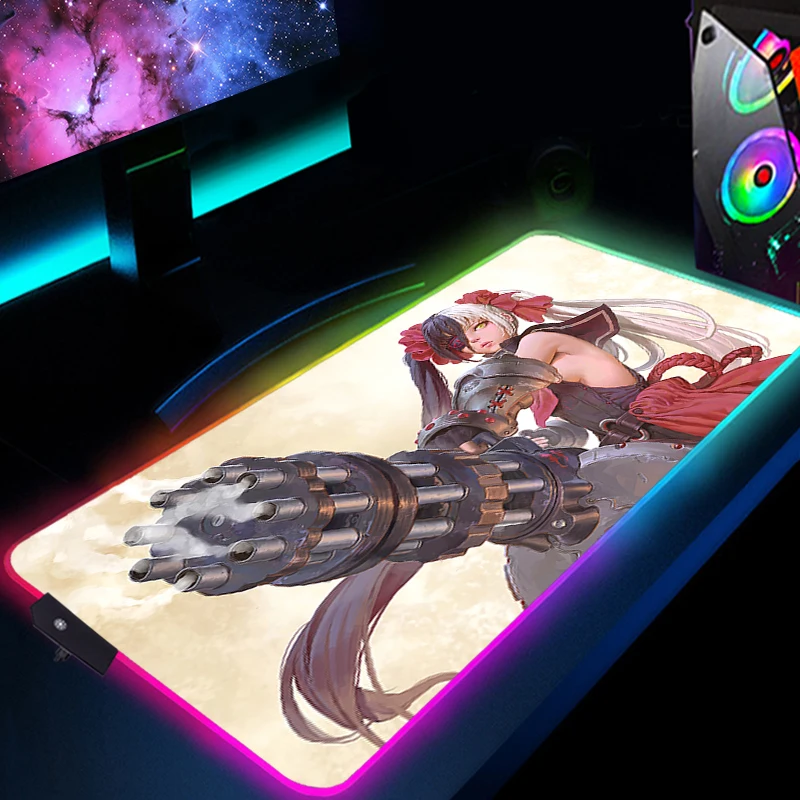 

Blade & Soul Desk Mats Mousepad LED Mouse Pad RGB Large Gaming Xxl Gamer Keyboard Pc Backlight Pads Mause Accessories Protector