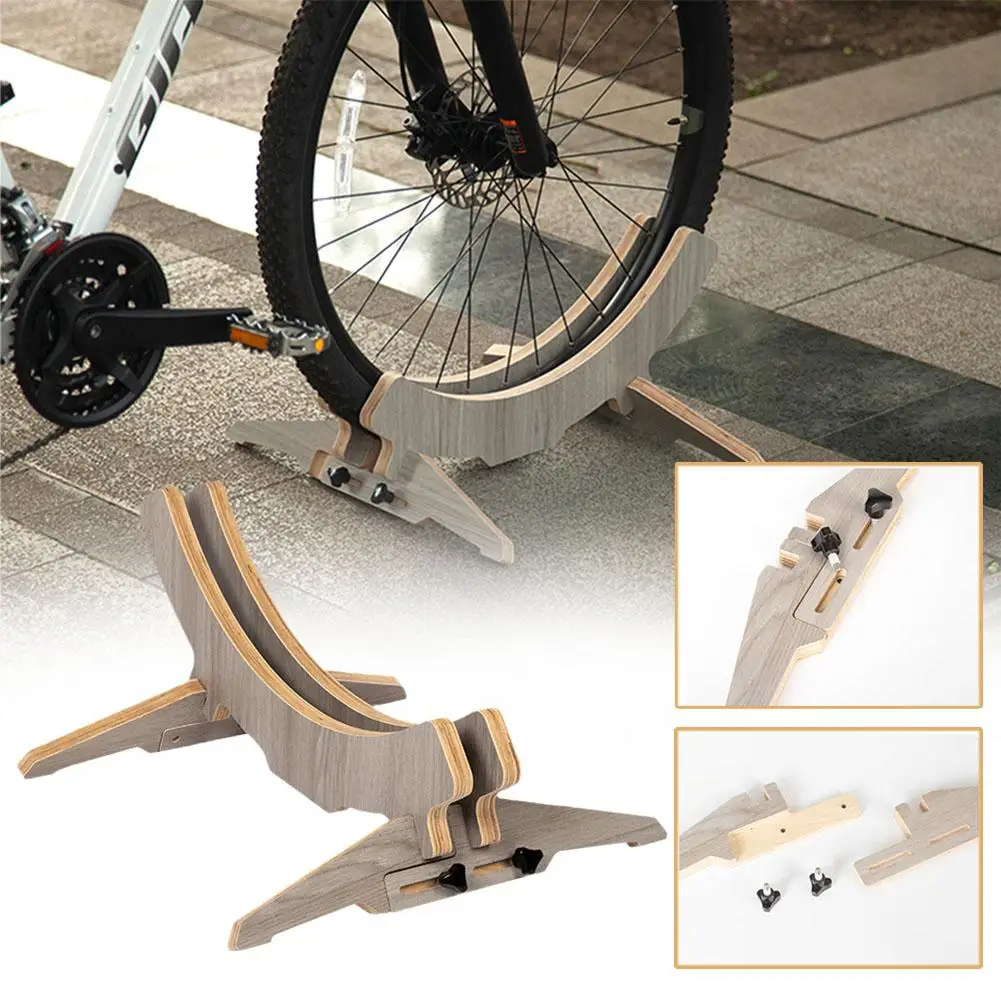 Highway Bicycle Parking Rack Mountain Bike Wooden Bracket Support Car Display Rack Adjustable Ultra Lightweight Frame X2I9